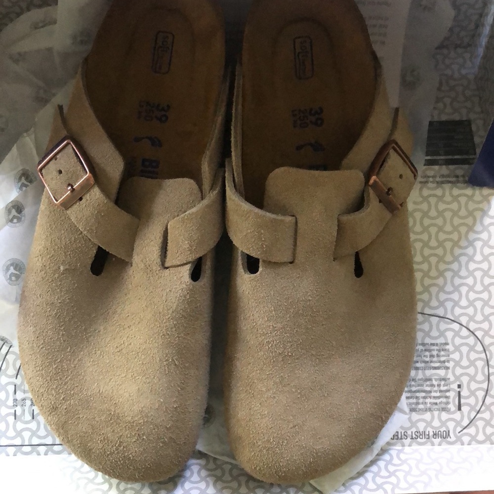 Birkenstock Boston Clog in Taupe NWB